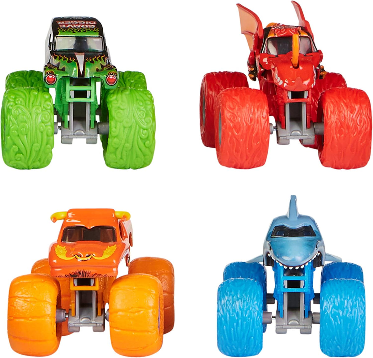 Monster Jam, Juego de peldaños resistentes, camiones monstruo fundi...