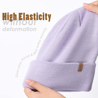 FURTALK Gorro para Hombres y Mujeres con Puños Tejido Grueso Unisex...