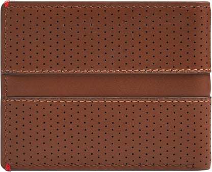 Fossil Billetera plegable para hombre, Sport Tourer marrón, talla ú...