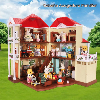 BananMelonBM Kid Toys Family Cozy Cabin Country Home Playset | Mueb...