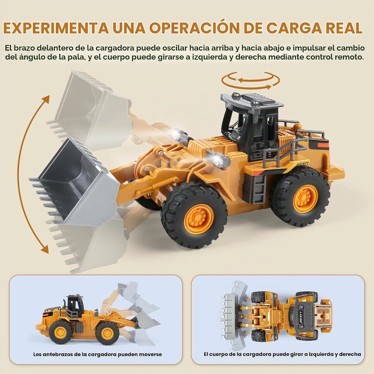 Dwi Dowellin Excavadoras a control remoto, cargador frontal con con...