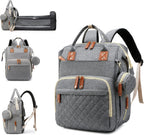 Bolsa de pañales con cambiador, mochila para bebé con cambiador ple...