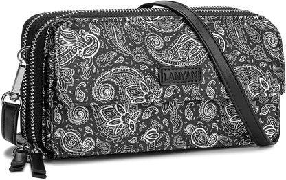Lanyani Cartera Cruzada RFID con Correa de Muñeca y Bolsillo para T...
