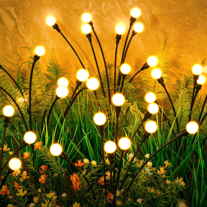 ASMAD Luces solares para exteriores (paquete de 12-64 LED), luces s...