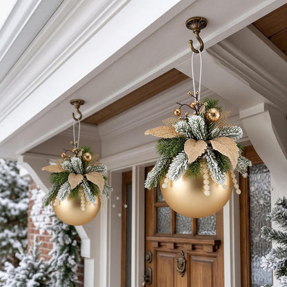 Foilswirl 2 adornos de bola de Navidad grandes de 10 pulgadas para...