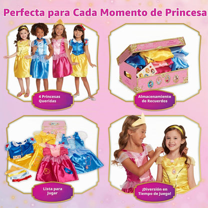 Disney Princess Baúl de Disfraces Deluxe 21 Piezas con Licencia Ofi...