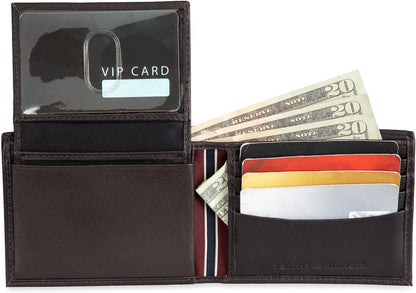 Tommy Hilfiger Cartera Passcase para hombre con ventana de identifi...