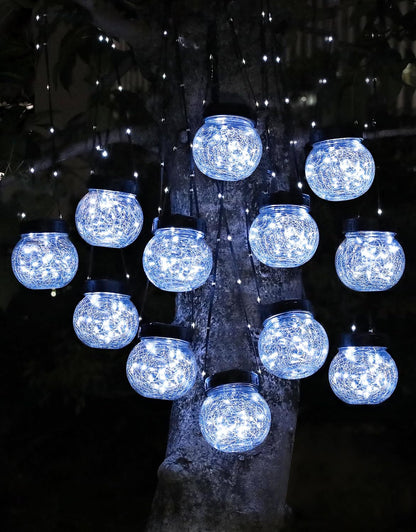 PARTPHONER Luces solares para exteriores impermeables de 12 unidade...