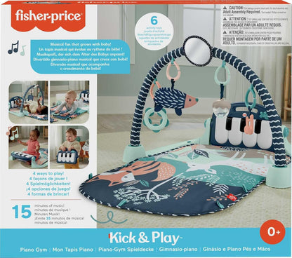 Fisher-Price Alfombra de juego para bebés Kick &amp; Play Piano Gym...