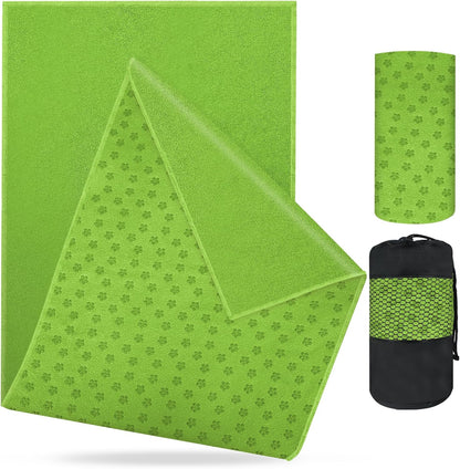 flintronic Toalla de yoga, toalla de esterilla de yoga con puntos d...