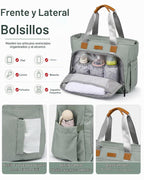 FHELAD - Bolsa de pañales grande con correa de equipaje, 14 bolsill...