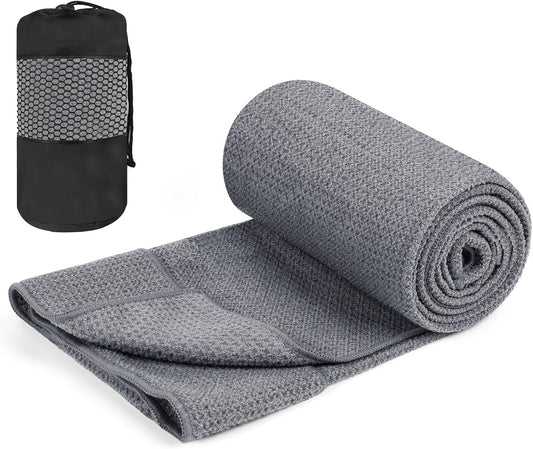 flintronic Toalla de yoga, toalla de esterilla de yoga con puntos d...