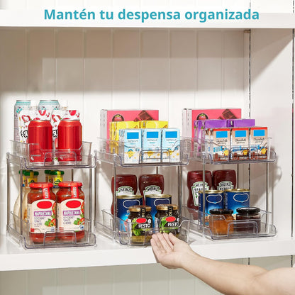 Vtopmart - Paquete de 4 organizadores extraíbles de plástico transp...