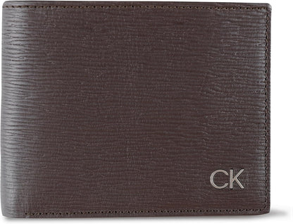 Calvin Klein Billetera plegable minimalista de piel RFID para hombr...