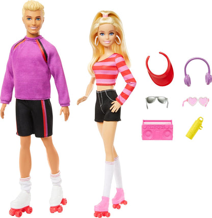 Barbie Fashionistas Patinaje sobre ruedas Barbie & Ken Set | 2 muñe...