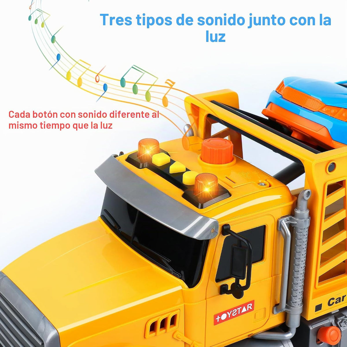 Dwi Dowellin Camión de juguete de transporte de autos con auto de c...