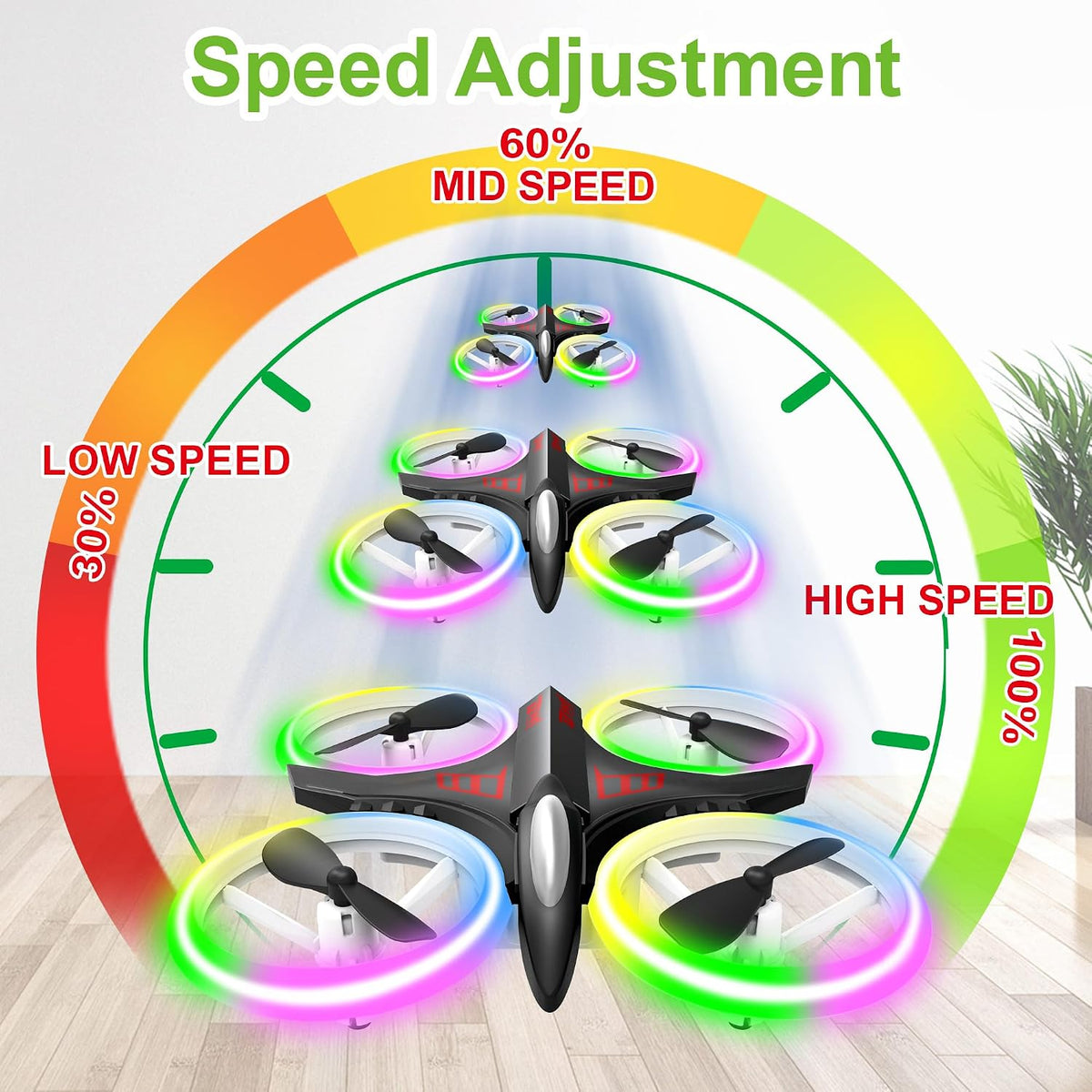 Dwi Dowellin Mini Dron de 4.9 Pulgadas para Niños a Prueba de Choqu...
