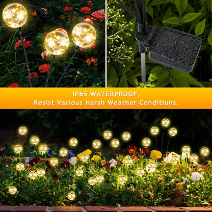 vignuto Luces solares impermeables para exteriores, paquete de 4, l...