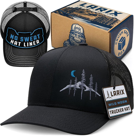 LARIX Trucker Hat Men - Gorra Snapback con parte trasera de malla t...