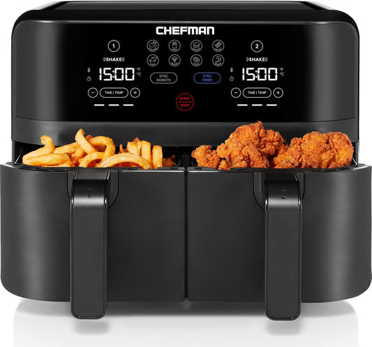 Chefman TurboFry Touch Freidora de Aire Doble, Maximiza las Comidas...