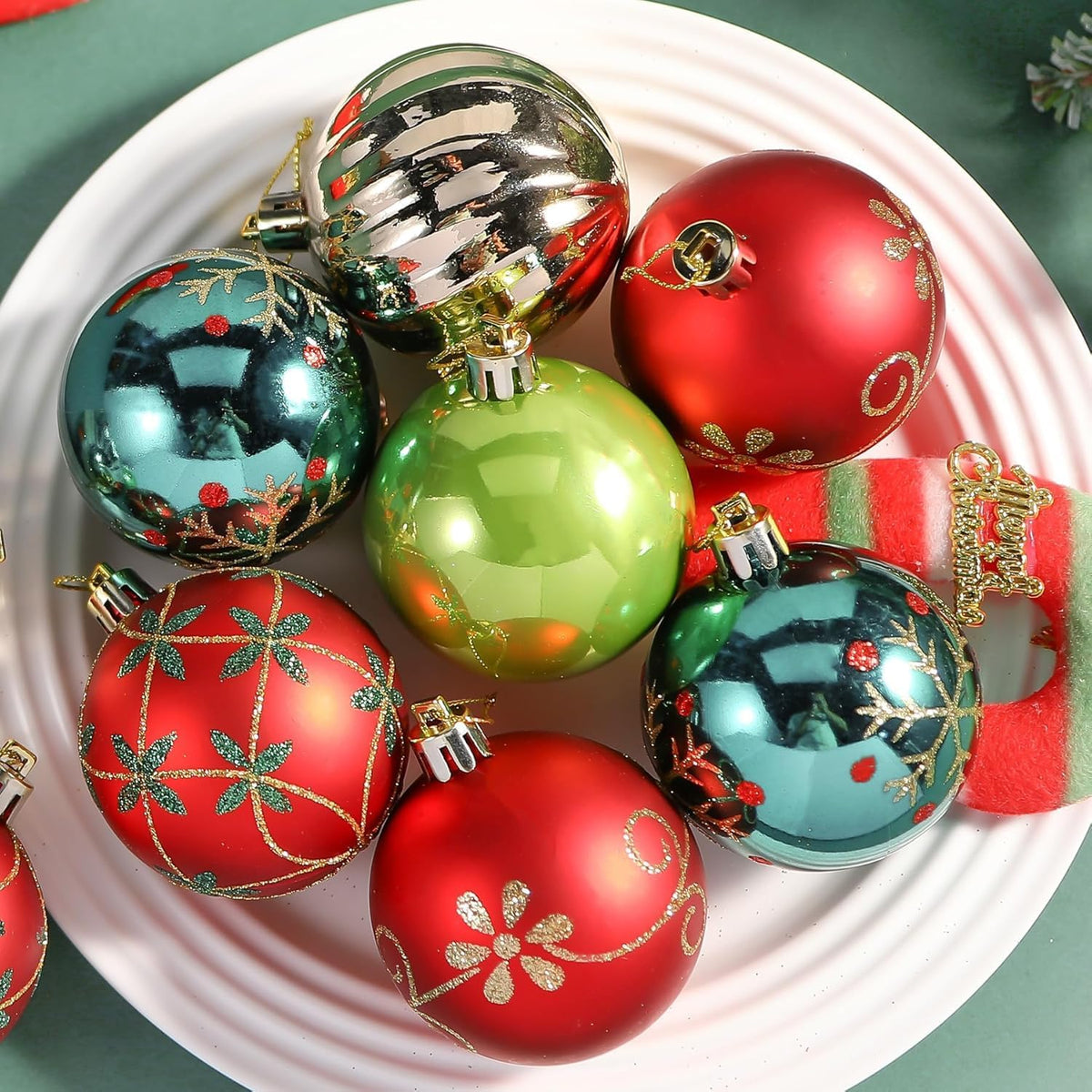 SHareconn - Bolas de árbol de Navidad, 30 unidades de 2.36 pulgadas...