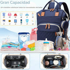 SHITIESHOU Bolsa de pañales mochila para bebé, bolsa de pañales par...
