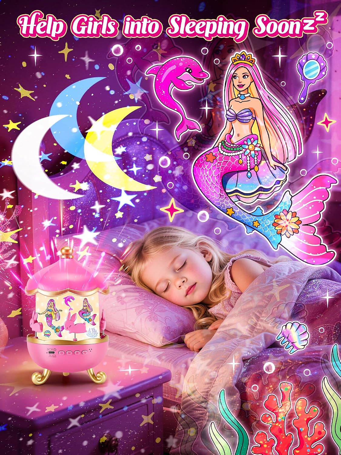 Juguetes de princesa para niñas, 【18 películas + 15 ruidos blancos】...