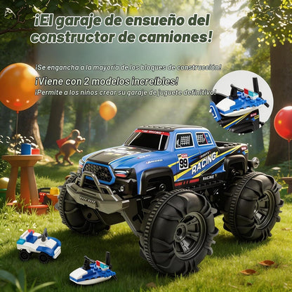 Calefwe Anfibio RC Monster Truck con bloques, control de gestos | M...