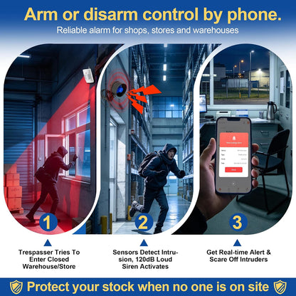 Kit de sistema de alarma de seguridad WiFi, inalámbrico de 120 db,...