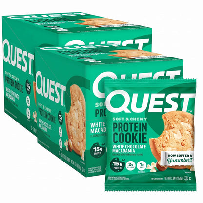 Quest Nutrition - Galletas de macadamia de chocolate blanco, 0.51 o...