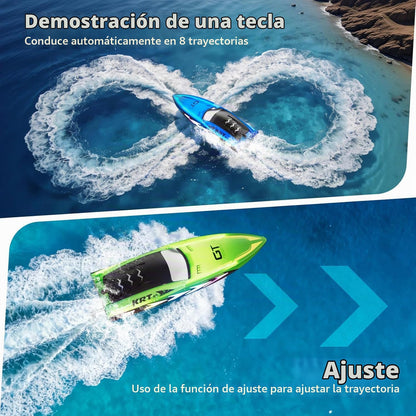 URNOONE Barco a control remoto para niños, barcos de control remoto...