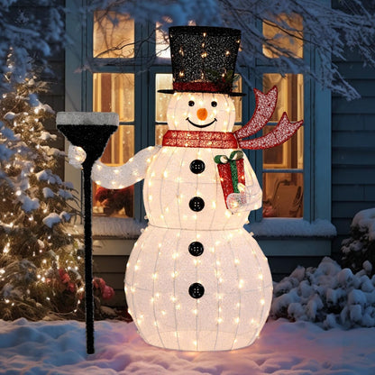 VINGLI Muñeco de nieve de 5 pies para Navidad al aire libre, muñeco...