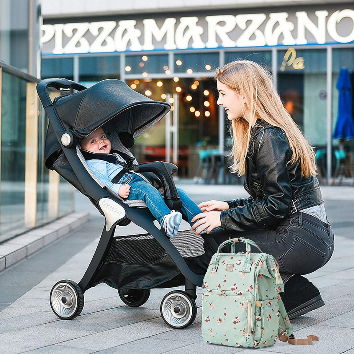 Mochilas de pañales para mamá papá bolsa de cuidado del bebé matern...