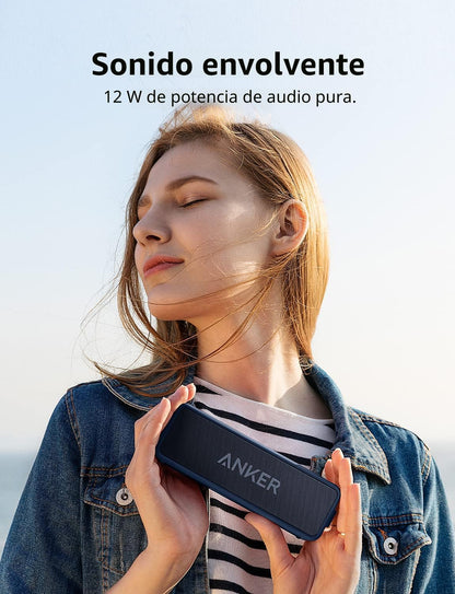 Anker soundcore 2 Altavoz Bluetooth portátil, sonido estéreo, IPX7...