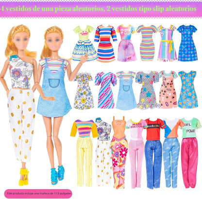 iBayda 91 muñecas de niña de 11.5 pulgadas con ropa, accesorios y a...