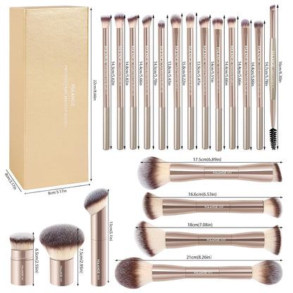 MAANGE 20 piezas de brochas de maquillaje con caja de regalo, broch...