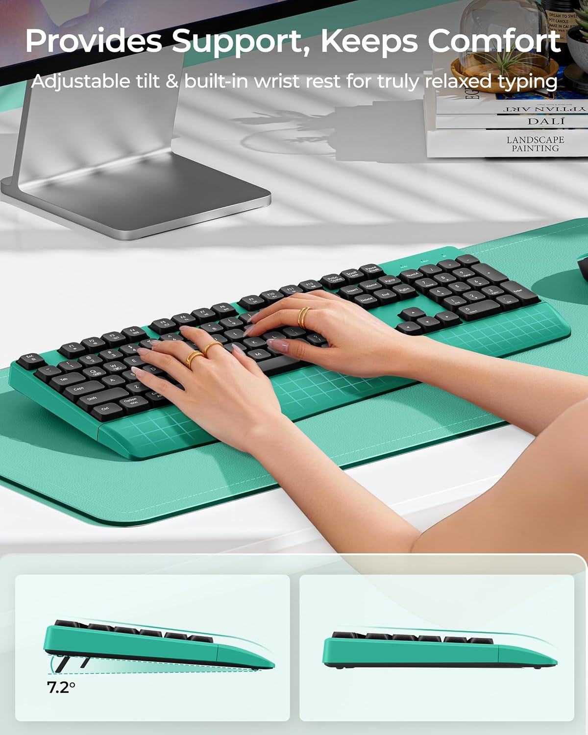 seenda COE200 Combo de teclado y mouse Bluetooth inalámbricos con |...