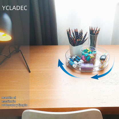 YCLADEC Lazy Susan - Paquete de 4 organizadores de platos giratorio...