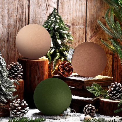 6 adornos grandes de terciopelo de Navidad de 4 pulgadas | Esferas...