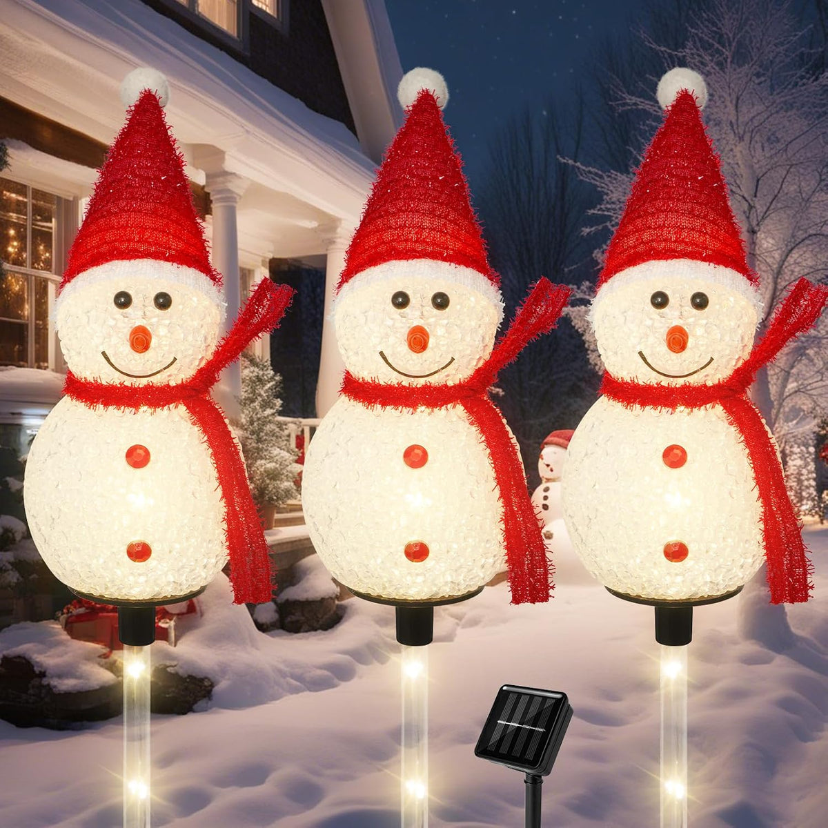 TAILERRI Luces solares de Navidad para camino, decoración al aire l...