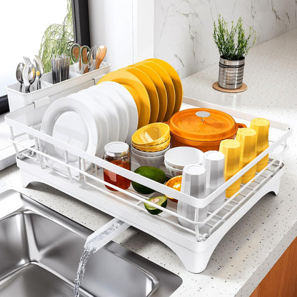 SNTD Escurridor de platos para encimera de cocina, 11.8 pulgadas de...