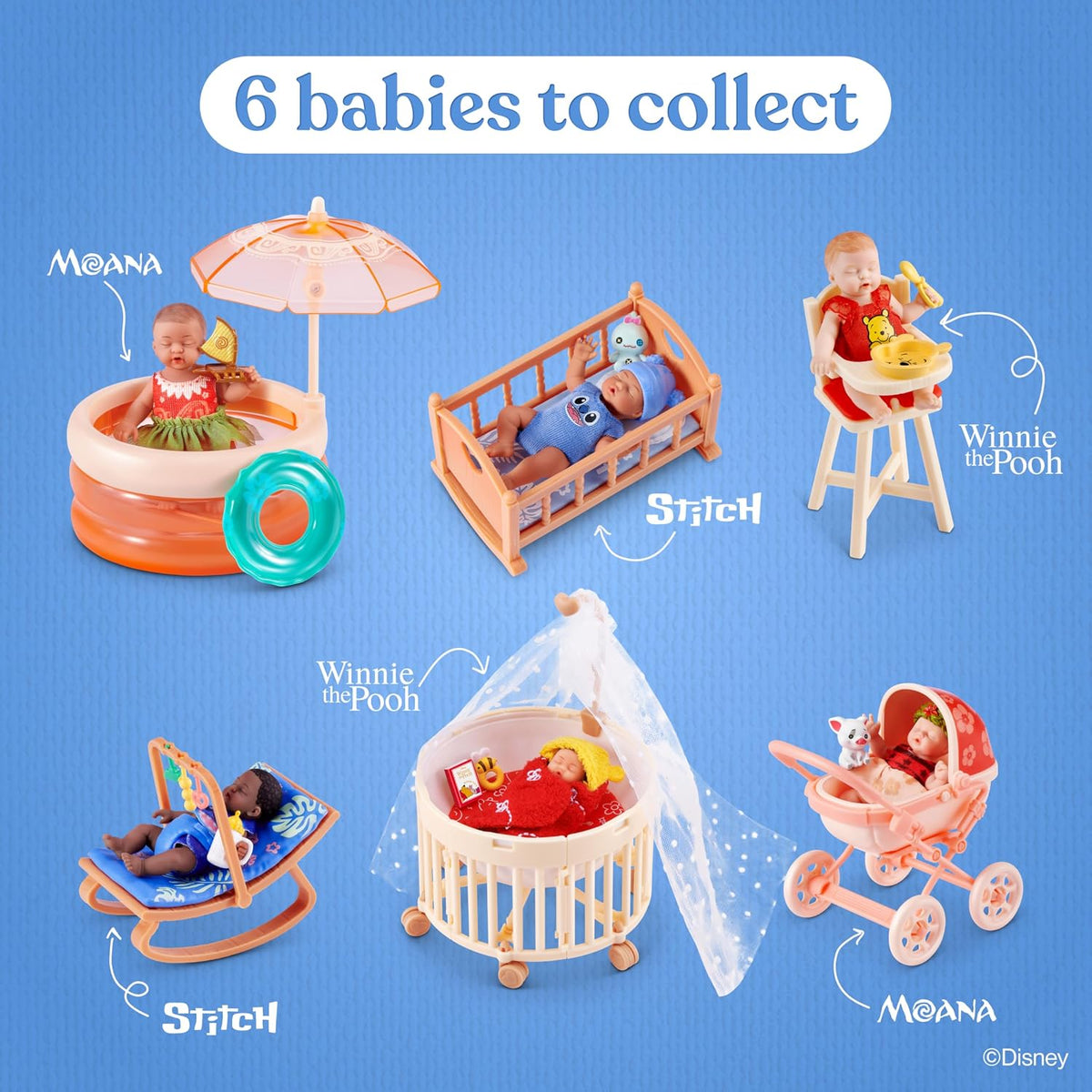 My Mini Baby Disney Paquete de 2 por ZURU \u2013 Muñeca de bebé col...