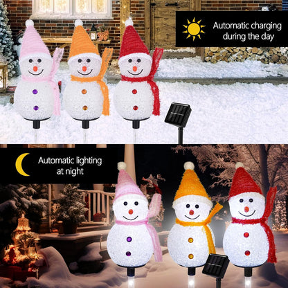 Luces solares de camino de Navidad para decoración al aire libre, j...