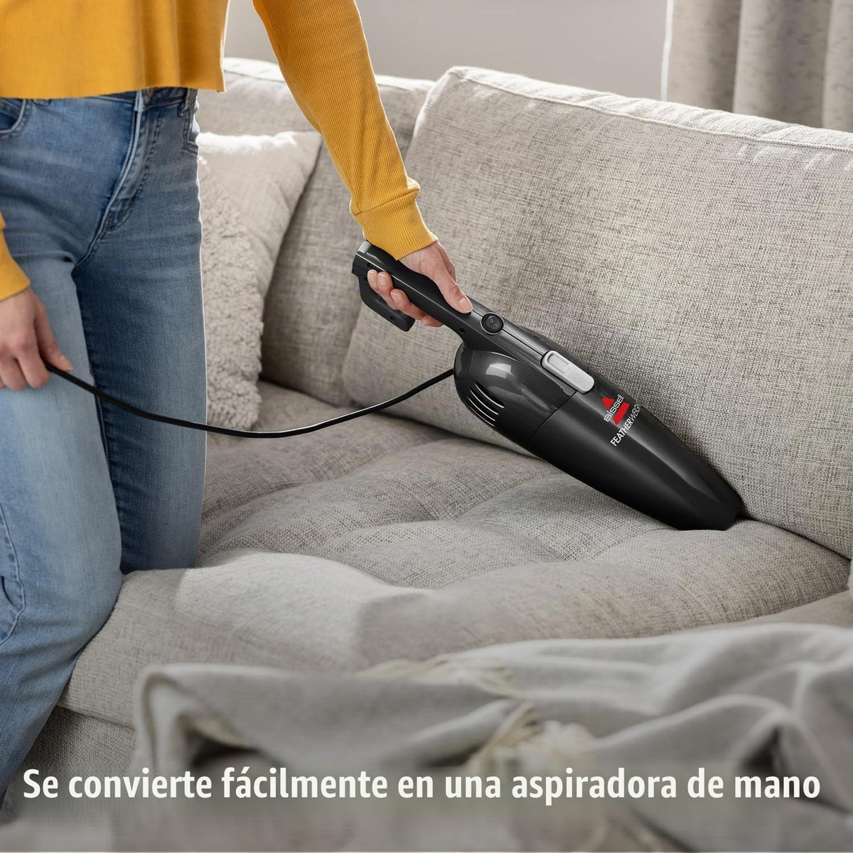 Bissell 2033M - Escoba eléctrica sin bolsa para suelos duros y alfo...