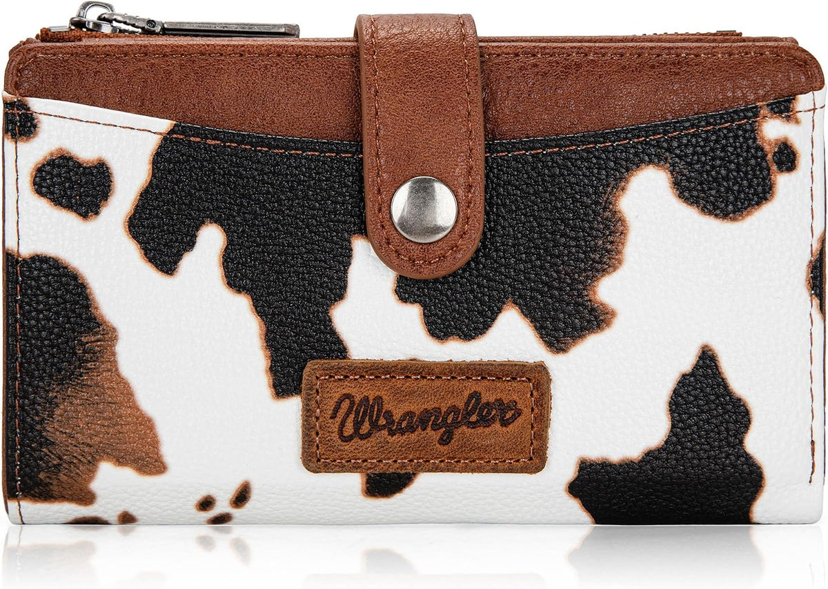 Wrangler - Billetera para mujer con tarjetero plegable, cierre y ve...
