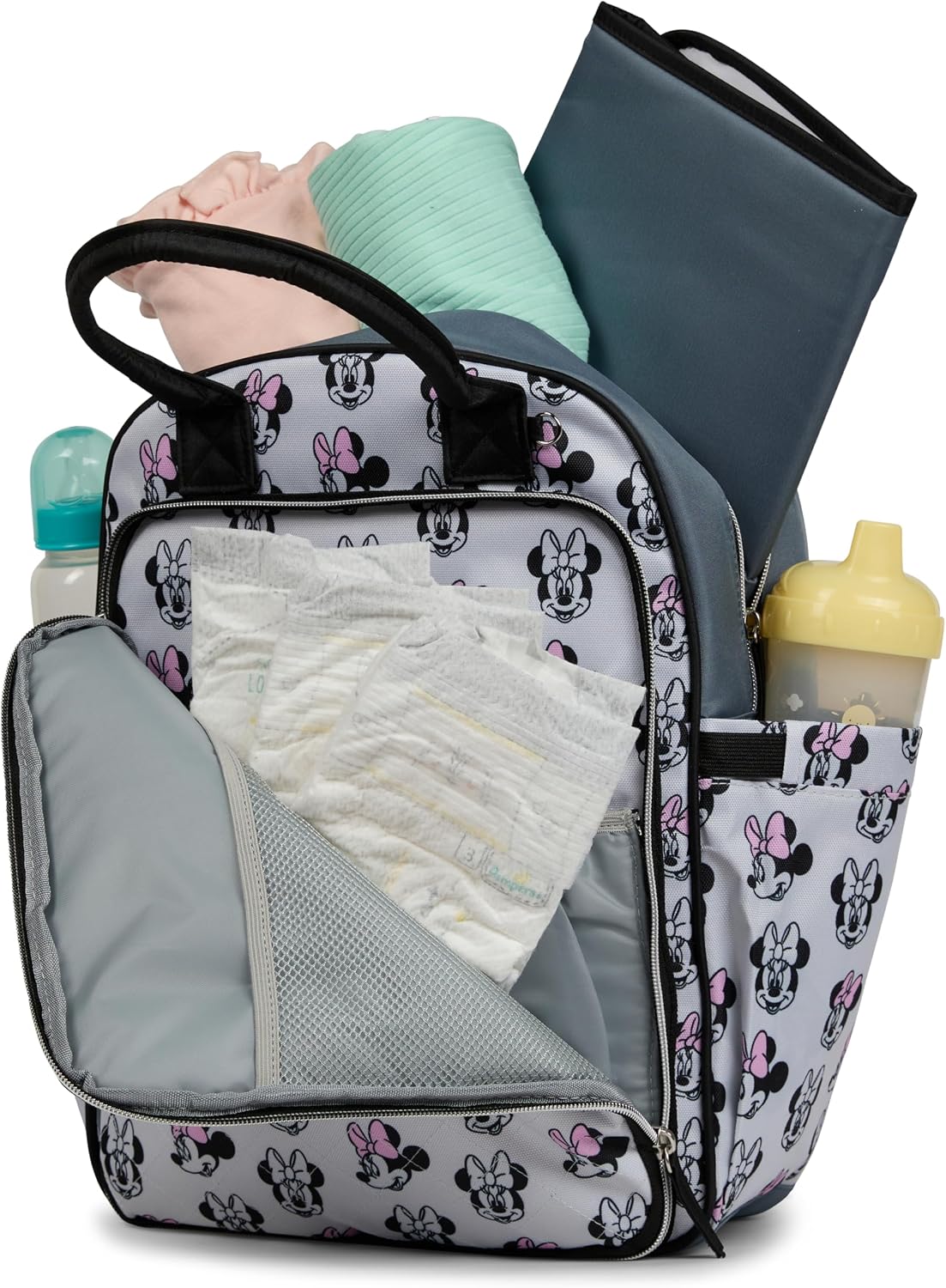 Disney Mochila para pañales con cambiador Minnie Mouse \u2013 Bolsa...