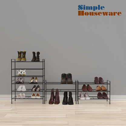 Simple Houseware Zapatero apilable de 3 niveles con rejilla, color...