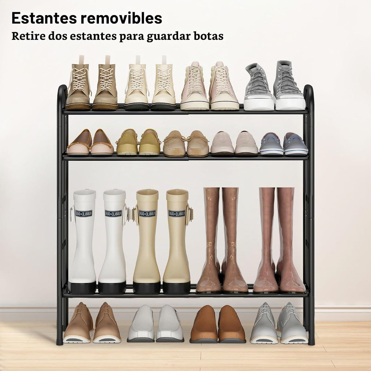STO STO Zapatero Expandible, Zapatero Metálico de 5 Niveles para Ar...