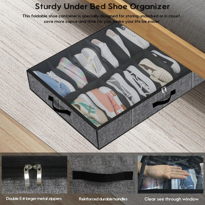 Onlyeasy Organizador Robusto para Almacenamiento de Zapatos Debajo...