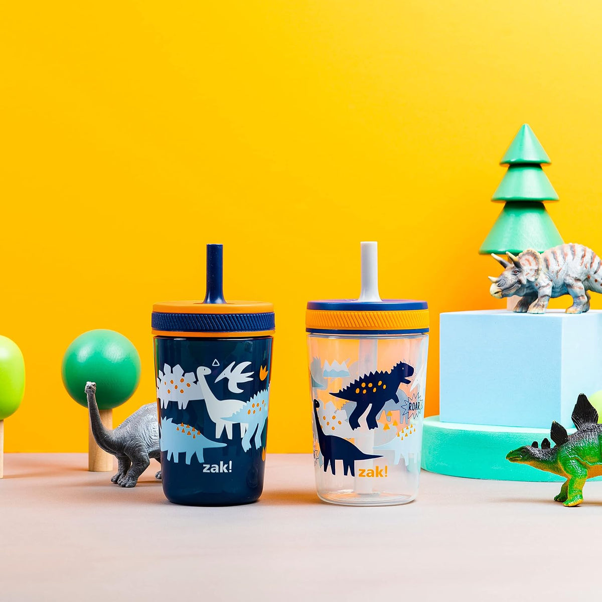 Zak Designs Kelso - Vasos para niños pequeños para viajes o en casa...
